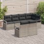 Conjunto de sofás de jardín 7 pcs Gris ratán sintético en Sofás de exterior | Comprar online en Foru.es