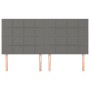 Cabeceros 4 unidades de tela gris oscuro 80x5x78/88 cm de vidaXL, Cabeceros y pies de cama - Ref: Foro24-3116339, Precio: 115...