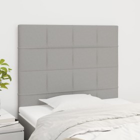 Cabeceros 2 unidades de tela gris claro 90x5x78/88 cm de vidaXL, Cabeceros y pies de cama - Ref: Foro24-3116314, Precio: 57,8...