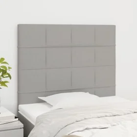 Cabeceros 2 unidades de tela gris claro 90x5x78/88 cm de vidaXL, Cabeceros y pies de cama - Ref: Foro24-3116314, Precio: 57,0...