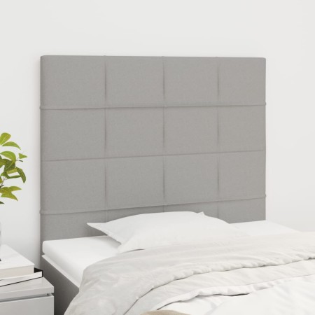 Cabeceros 2 unidades de tela gris claro 90x5x78/88 cm de vidaXL, Cabeceros y pies de cama - Ref: Foro24-3116314, Precio: 57,8...