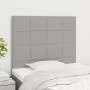 Cabeceros 2 unidades de tela gris claro 90x5x78/88 cm de vidaXL, Cabeceros y pies de cama - Ref: Foro24-3116314, Precio: 57,8...