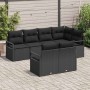 Conjunto de sofás de jardín 7 pcs Negro ratán sintético en Sofás de exterior | Comprar online en Foru.es