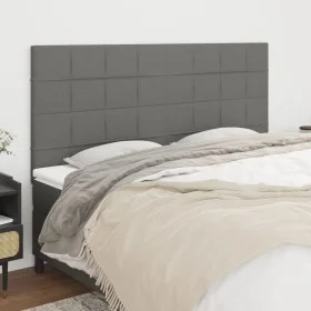 Kopfteile 4 Einheiten aus dunkelgrauem Stoff 90x5x78/88 cm von vidaXL, Kopf- und Fußteile - Ref: Foro24-3116347, Preis: 125,6...