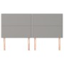 Cabeceros 4 unidades de tela gris claro 100x5x78/88 cm de vidaXL, Cabeceros y pies de cama - Ref: Foro24-3116214, Precio: 92,...