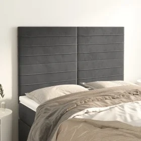 Headboards 4 units dark gray velvet 72x5x78/88 cm by vidaXL, Headboards and footboards - Ref: Foro24-3116521, Price: 93,73 €,...