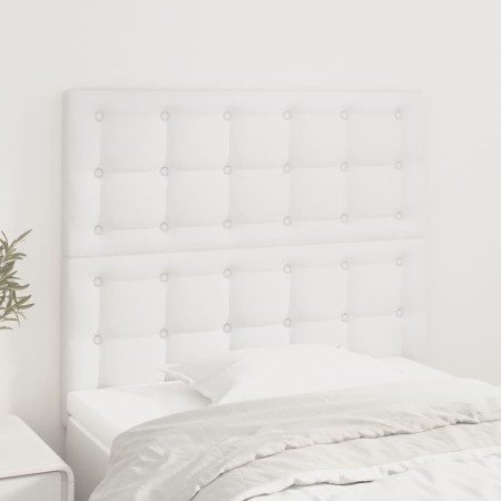 Cabeceros 2 unidades de cuero sintético blanco 100x5x78/88 cm de vidaXL, Cabeceros y pies de cama - Ref: Foro24-3116417, Prec...