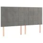 Headboards 4 units of light gray velvet 90x5x78/88 cm by vidaXL, Headboards and footboards - Ref: Foro24-3116392, Price: 102,...