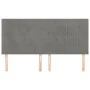 Headboards 4 units of light gray velvet 90x5x78/88 cm by vidaXL, Headboards and footboards - Ref: Foro24-3116392, Price: 102,...