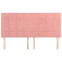 Cabeceros 4 unidades de terciopelo rosa 90x5x78/88 cm de vidaXL, Cabeceros y pies de cama - Ref: Foro24-3116397, Precio: 105,...