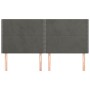 Cabeceros 4 unidades de terciopelo gris oscuro 100x5x78/88 cm de vidaXL, Cabeceros y pies de cama - Ref: Foro24-3116259, Prec...