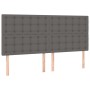 Cabeceros 4 unidades de cuero sintético gris 90x5x78/88cm de vidaXL, Cabeceros y pies de cama - Ref: Foro24-3116438, Precio: ...