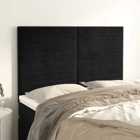 Kopfteile 4 Einheiten aus schwarzem Samt 72x5x78/88 cm von vidaXL, Kopf- und Fußteile - Ref: Foro24-3116522, Preis: 74,86 €, ...