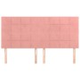 Cabeceros 4 unidades de terciopelo rosa 100x5x78/88 cm de vidaXL, Cabeceros y pies de cama - Ref: Foro24-3116403, Precio: 138...