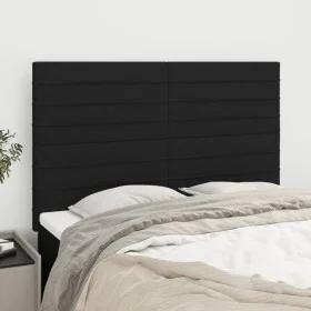 Headboards 4 units black fabric 72x5x78/88 cm by vidaXL, Headboards and footboards - Ref: Foro24-3116472, Price: 119,25 €, Di...