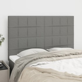 Cabeceros 4 unidades tela gris oscuro 72x5x78/88 cm de vidaXL, Cabeceros y pies de cama - Ref: Foro24-3116331, Precio: 117,18...