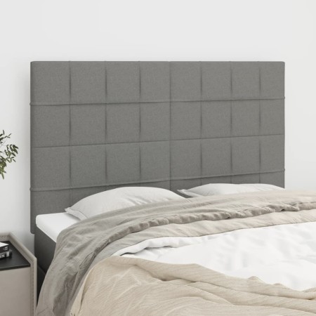 Cabeceros 4 unidades tela gris oscuro 72x5x78/88 cm de vidaXL, Cabeceros y pies de cama - Ref: Foro24-3116331, Precio: 117,18...