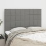 Cabeceros 4 unidades tela gris oscuro 72x5x78/88 cm de vidaXL, Cabeceros y pies de cama - Ref: Foro24-3116331, Precio: 117,18...
