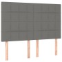 Cabeceros 4 unidades tela gris oscuro 72x5x78/88 cm de vidaXL, Cabeceros y pies de cama - Ref: Foro24-3116331, Precio: 117,18...