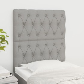 Cabeceros 2 unidades de tela gris claro 80x7x78/88 cm de vidaXL, Cabeceros y pies de cama - Ref: Foro24-3116642, Precio: 73,3...