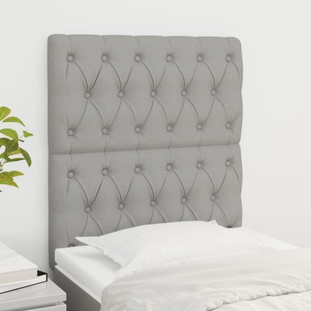 Cabeceros 2 unidades de tela gris claro 80x7x78/88 cm de vidaXL, Cabeceros y pies de cama - Ref: Foro24-3116642, Precio: 73,3...