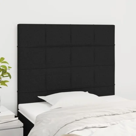 Headboards 2 units of black fabric 90x5x78/88 cm by vidaXL, Headboards and footboards - Ref: Foro24-3116316, Price: 56,29 €, ...