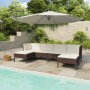 Set muebles de jardín 6 piezas y cojines ratán sintético marrón en Conjuntos de jardín | Comprar online en Foru.es