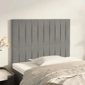 Kopfteile 2 Einheiten aus hellgrauem Samt 100x5x78/88 cm von vidaXL, Kopf- und Fußteile - Ref: Foro24-3116612, Preis: 69,90 €...