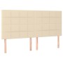 Cabeceros 4 unidades de tela color crema 100x5x78/88 cm de vidaXL, Cabeceros y pies de cama - Ref: Foro24-3116359, Precio: 10...