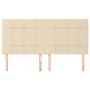 Cabeceros 4 unidades de tela color crema 100x5x78/88 cm de vidaXL, Cabeceros y pies de cama - Ref: Foro24-3116359, Precio: 10...
