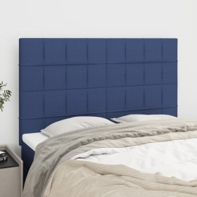 Cabeceros 4 unidades tela azul 72x5x78/88 cm de vidaXL, Cabeceros y pies de cama - Ref: Foro24-3116336, Precio: 95,15 €, Desc...