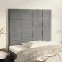 Kopfteile 2 Einheiten aus hellgrauem Samt 100x5x78/88 cm von vidaXL, Kopf- und Fußteile - Ref: Foro24-3116374, Preis: 53,35 €...