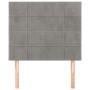 Cabeceros 2 unidades de terciopelo gris claro 100x5x78/88 cm de vidaXL, Cabeceros y pies de cama - Ref: Foro24-3116374, Preci...