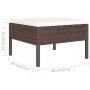 Set muebles de jardín 6 piezas y cojines ratán sintético marrón en Conjuntos de jardín | Comprar online en Foru.es