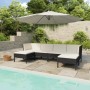 Set de muebles de jardín 6 pzas y cojines ratán sintético negro en Conjuntos de jardín | Comprar online en Foru.es