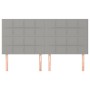 Cabeceros 4 unidades de tela gris claro 100x5x78/88 cm de vidaXL, Cabeceros y pies de cama - Ref: Foro24-3116354, Precio: 112...