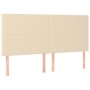 Cabeceros 4 unidades de tela color crema 90x5x78/88 cm de vidaXL, Cabeceros y pies de cama - Ref: Foro24-3116071, Precio: 140...