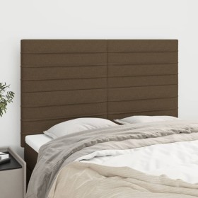 Cabeceros 4 unidades tela marrón oscuro 72x5x78/88 cm de vidaXL, Cabeceros y pies de cama - Ref: Foro24-3116473, Precio: 116,...