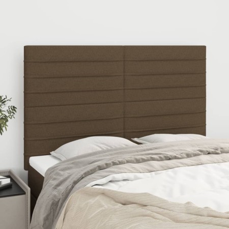 Cabeceros 4 unidades tela marrón oscuro 72x5x78/88 cm de vidaXL, Cabeceros y pies de cama - Ref: Foro24-3116473, Precio: 116,...