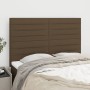 Cabeceros 4 unidades tela marrón oscuro 72x5x78/88 cm de vidaXL, Cabeceros y pies de cama - Ref: Foro24-3116473, Precio: 116,...
