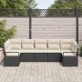 Conjunto de sofás de jardín 7 pcs Negro y ratán sintético en Sofás de exterior | Comprar online en Foru.es