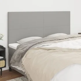 Kopfteile 4 Einheiten aus hellgrauem Stoff 80x5x78/88 cm von vidaXL, Kopf- und Fußteile - Ref: Foro24-3116058, Preis: 95,78 €...
