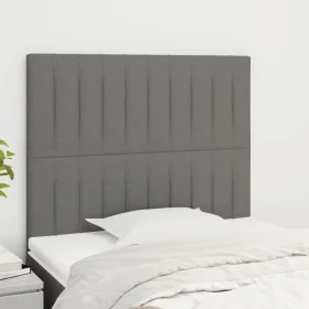 Cabeceros 2 unidades de tela gris oscuro 90x5x78/88 cm de vidaXL, Cabeceros y pies de cama - Ref: Foro24-3116553, Precio: 64,...