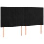 Cabeceros 4 unidades de terciopelo negro 100x5x78/88 cm de vidaXL, Cabeceros y pies de cama - Ref: Foro24-3116638, Precio: 10...