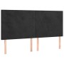 Cabeceros 4 unidades de terciopelo negro 80x5x78/88 cm de vidaXL, Cabeceros y pies de cama - Ref: Foro24-3116108, Precio: 131...