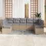 Conjunto de sofás de jardín con cojín 9 pcs Beige y Gris Claro en Sofás de exterior | Comprar online en Foru.es
