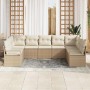 Conjunto de sofás de jardín 9 pcs Beige y ratán sintético en Sofás de exterior | Comprar online en Foru.es