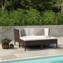 Set muebles de jardín 4 piezas y cojines ratán sintético marrón en Conjuntos de jardín | Comprar online en Foru.es