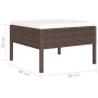Set muebles de jardín 4 piezas y cojines ratán sintético marrón en Conjuntos de jardín | Comprar online en Foru.es