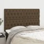Headboards 4 units dark brown fabric 72x7x78/88 cm by vidaXL, Headboards and footboards - Ref: Foro24-3116669, Price: 118,56 ...